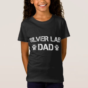 Silver Labrador Vater Dog Paw Quote Geschenk T-Shirt