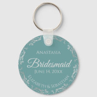 Silver Lace auf Aquamariner Hochzeit der Brautjung