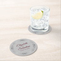 Silver Lace Burgundy auf Gray Elegant Wedding