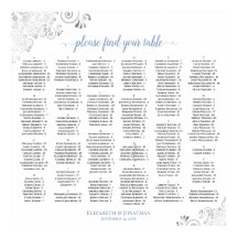 Silver Lace Dusty Blue Alphabeating Chart