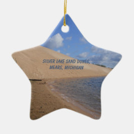 Silver Lake Sand Dunes, Mears, Michigan Keramik Ornament