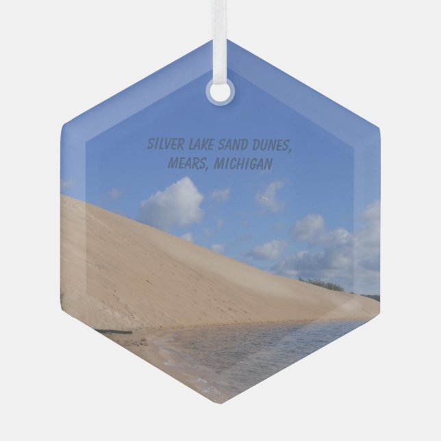 Silver Lake Sand Dunes, Mears, Michigan Ornament Aus Glas (Vorderseite)