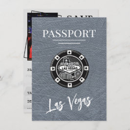 Silver Las Vegas Passport Save the Date