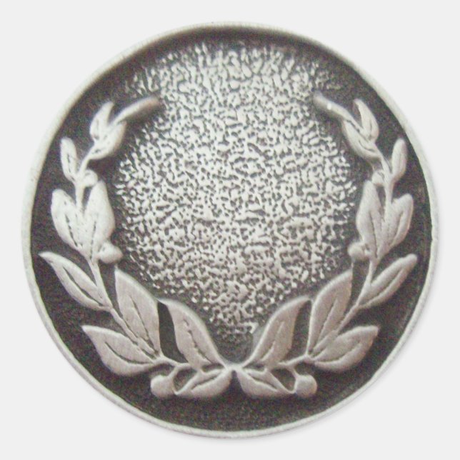 Silver Laurel Wreath Sticker (Vorderseite)