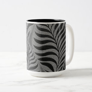 Silver Leaf Motif Zweifarbige Tasse
