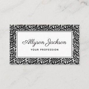 Silver Leopard Business Card Visitenkarte