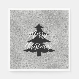 Silver Leopard Gray Meow Kitty Cat Serviette