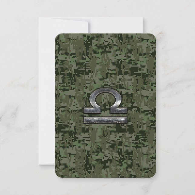 Silver Libra Zodiac Green Digital Camouflage (Vorderseite)