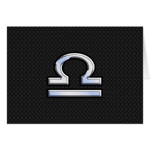 Silver Libra Zodiac Sign auf schwarzer Schlange Ha