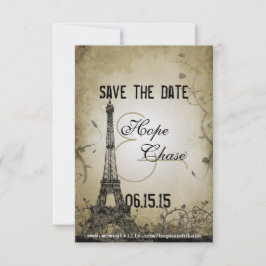 Silver Lights Eiffelturm Save the Date