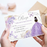 Silver Lila Boho Butterfly Quinceañera