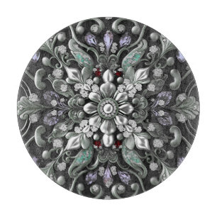 Silver Lila Decoration Cutting Board Schneidebrett