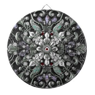 Silver Lila Decorative Dartboard Dartscheibe