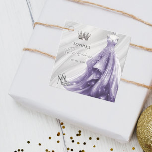 Silver Lila Dress Princess Quinceañera Geschenkanhänger