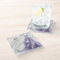 Silver Lila Dress Princess Quinceañera