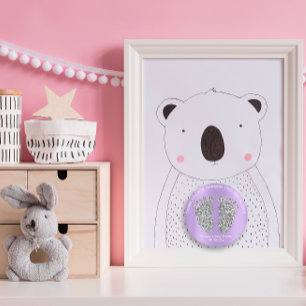 Silver Lila Glitzer Feet Baby Dusche Gefallen Viel Runder Aufkleber