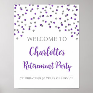 Silver Lila Retirement Party 8.5x11 Poster