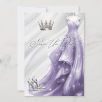 Silver Lila Sparkle Dress Quinceañera Rett Date