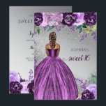 Silver Lila Sparkle Dress Sweet 16 Geburtstag Invi Einladung<br><div class="desc">Silver Lila Sparkle Dress Sweet 16 Geburtstag Einladung</div>