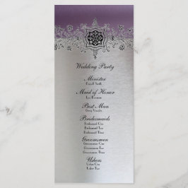 Silver Lila Wedding Program Programm