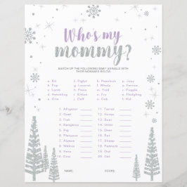 Silver & Lila Winter Wonderland Baby Showspiel