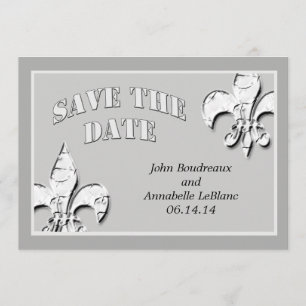 Silver Lilie Save the Date Cards