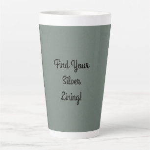 Silver Lining Verzierte Latte Tasse