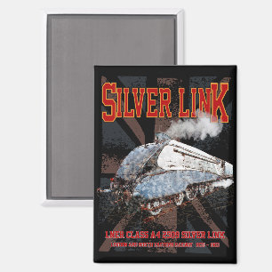 Silver Link LNER Klasse A4 2509 Lokomotive UK-Flag Magnet