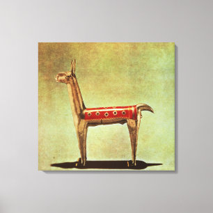 Silver Llama Figurine, aus Peru, nach 1438 Leinwanddruck
