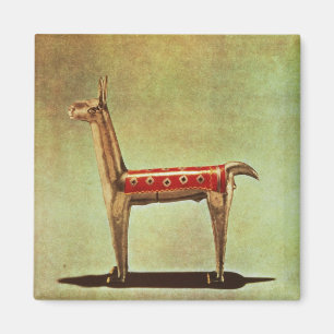 Silver Llama Figurine, aus Peru, nach 1438 Magnet