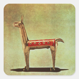 Silver Llama Figurine, aus Peru, nach 1438 Quadratischer Aufkleber