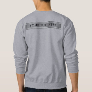 Silver Look Double-Side-Vorlage Hinzufügen von Tex Sweatshirt