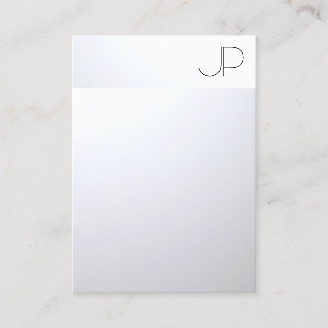 Silver Look Moderne elegante Berufliche Vorlage Visitenkarte (Vorderseite)