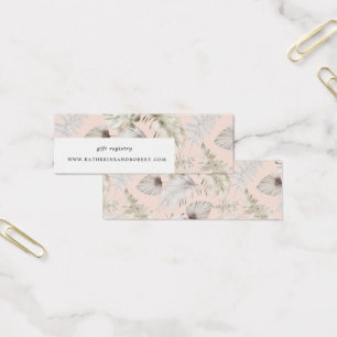 silver luxurious tropical foliage Wedding card