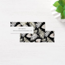 Silver Luxury Tropical Foliage Wedding Card