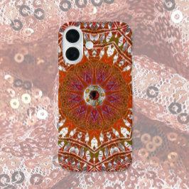 Silver Mandala iPhone 16 Hülle