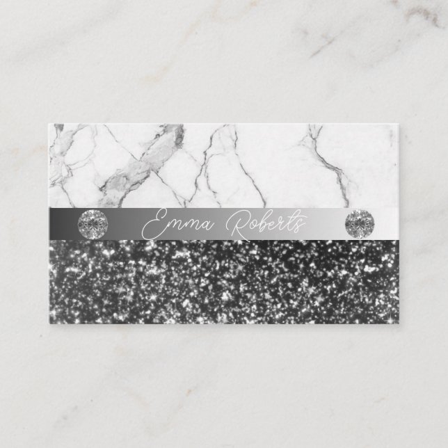 Silver Marbour Diamond Coach Business Card Visitenkarte (Vorderseite)