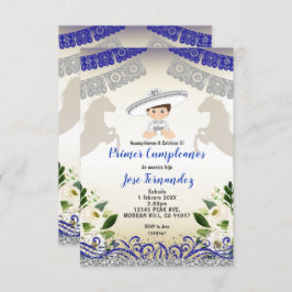 Silver Marine PRIMER CUMPLEANOS Uno Fiesta Geburts Einladung