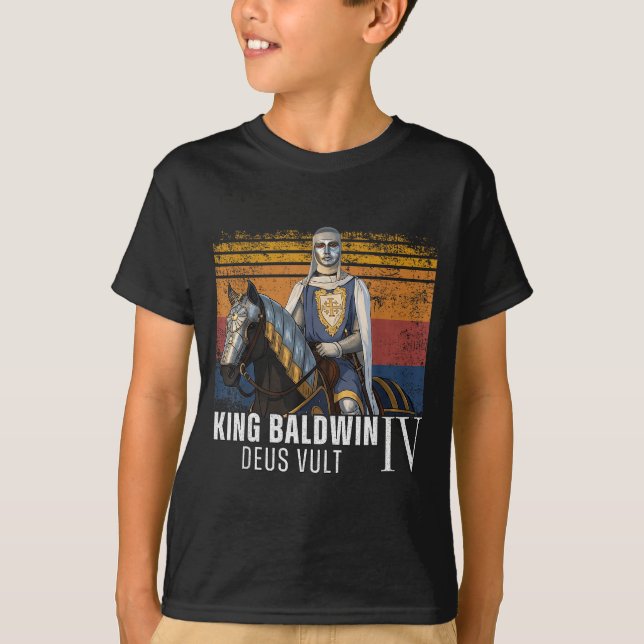 Silver Mask King Baldwin Iv Golden Mask Medieval A T-Shirt (Vorderseite)
