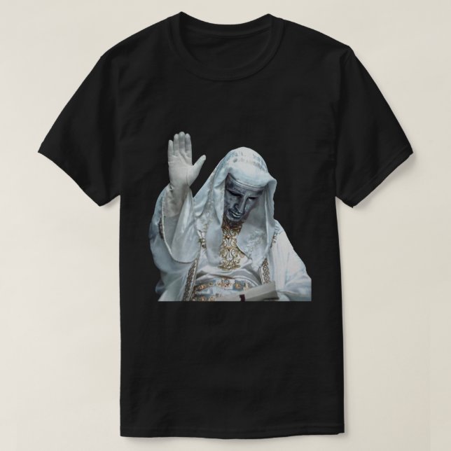 Silver Mask King Baldwin Meme | Crusader Vibes T-Shirt (Design vorne)