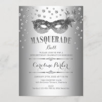 Silver Masquerade Ball Geburtstagsparty