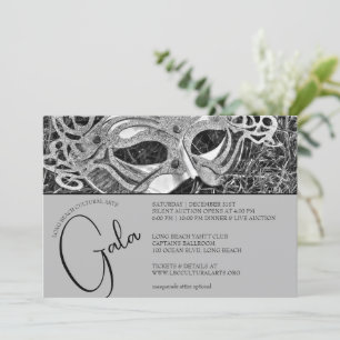 Silver Masquerade Gala Einladung