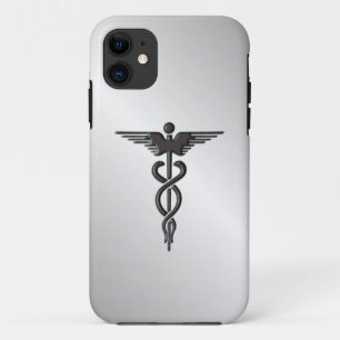 Silver Medical Caduceus Case-Mate iPhone Hülle