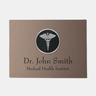 Silver Medical Caduceus - Doormat Fußmatte
