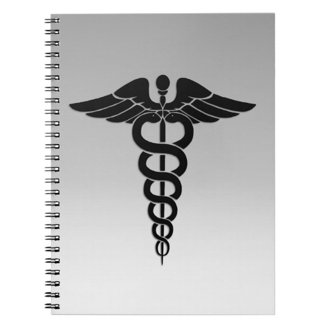 Silver Medical Caduceus Notizblock (Vorderseite)