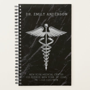 Silver Medical Caduceus Terminierungsbuch Planer