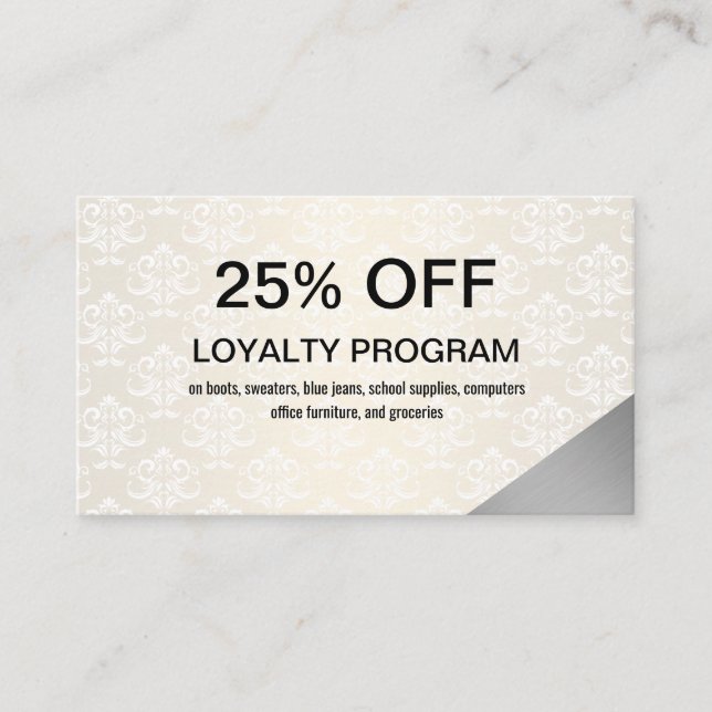 Silver Member Discount Treuekarte (Vorderseite)