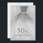Silver Mermaid Dress 50 & Fabulous 50. Geburtstag Einladung<br><div class="desc">Silver Mermaid Dress 50 & Fabulous 50. Geburtstagsparty Einladung Siehe Various Color Variationen in der Sammlung unten oder in unserem Shop. Vielen Dank</div>