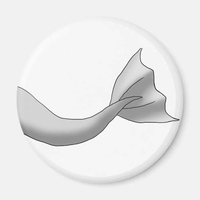 Silver Mermaid Schwanz Magnet (Vorne)
