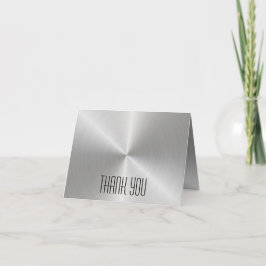 Silver Metal Shine - Vielen Dank Note Card Dankeskarte